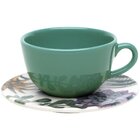 Kit 10 Xícaras Com Pires Unni Bothanica Oxford® Cerâmica 200