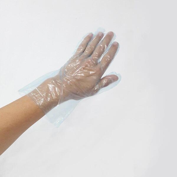 Kit 10luva Cano Curto Azul Descartável Emb. 100 Unidades