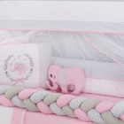 Kit 10pç Protetor De Berço Elefantinho Americano Nacional Ros