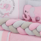 Kit 10pç Protetor De Berço Elefantinho Americano Nacional Ros