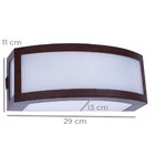 Kit 11 Arandela Finestra Grande Policarbonato Marrom + Led