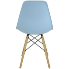 Kit 11 Cadeiras Charles Eames Eiffel Wood Design Azul Claro