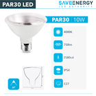 Kit 11 Lâmpada Led Par30 10w Save Energy 4000k Branco Neutro