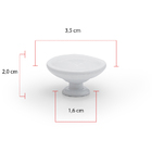 Kit 11 Puxadores De Gaveta Puxador Botão - Branco