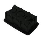 Kit 120 Caixa Luz Plástica Retangular Preta 4x2 Reforçada