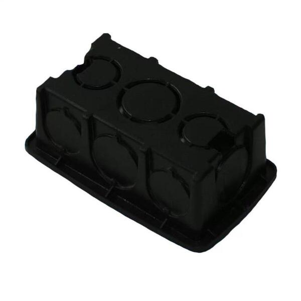 Kit 120 Caixa Luz Plástica Retangular Preta 4x2 Reforçada