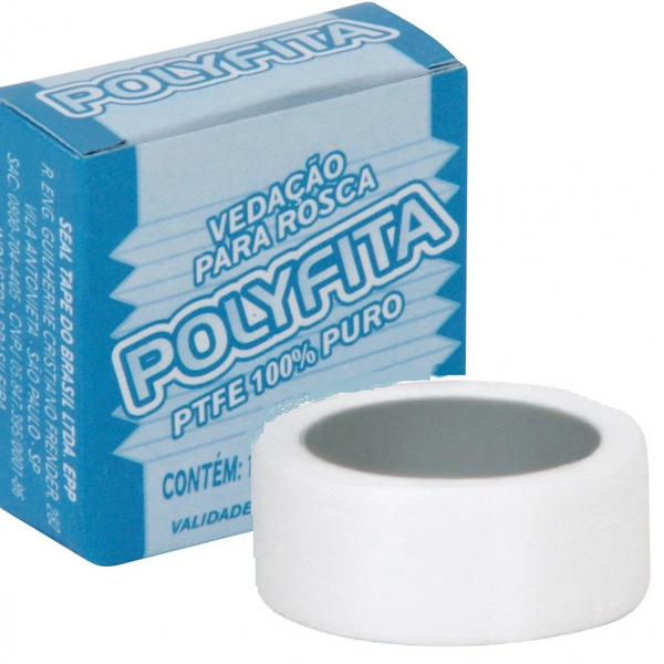 Kit 120 Fita Veda Rosca Branca 18mm Seal-tape 5m - Polyfita