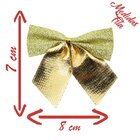 Kit 120 Peças Enfeite Árvore Natal Laço Lacinho Dourado Brilh