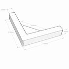 Kit 120 Pés De Sofá Cantoneira Tabaco 3cm - Gamplast