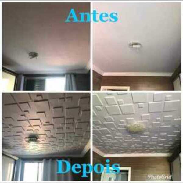 Kit 12  placas em pvc poliestireno revestimento 3d teto e par