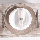 Kit 12 Americano Requinte Liso Para Mesa Redondo 38cm Palha