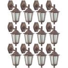 Kit 12 Arandelas Gregas Marrom Bivolt Luminárias De Parede Co