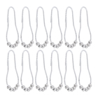 Kit 12 Argolas de Cortina de Banheiro Metal Sensea