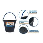 Kit 12 Balde Concreto Reforçado Com Pegador 12 Litros