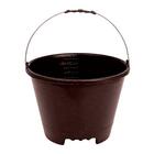 Kit 12 Balde Preto Concreto C/ Pegador No Fundo 12 Litros