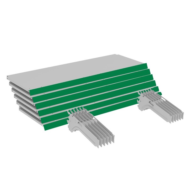 Kit 12 Bandejas Gondola Fit 40 Branco 12x 30x90 Pe Verde