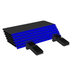 Kit 12 Bandejas Gondola Fit 40 Preto 12x 30x90 Pe Azul