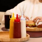 Kit 12 Bisnagas Para Molhos 400ml Plástica Ketchup Tampa Verm