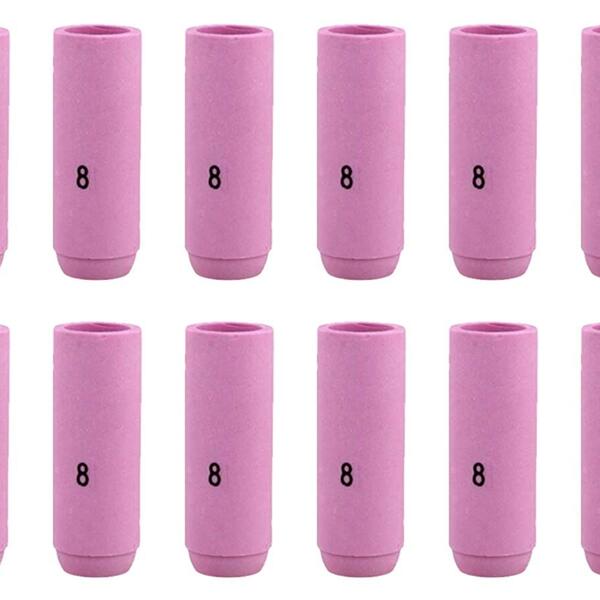 Kit - 12 Bocal Cerâmico Para Tocha De Solda Tig 10n46 Nº8