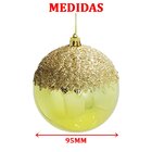 Kit 12 Bola Enfeite Natalino Árvore Natal Dourada Com Gliter