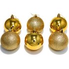 Kit 12 Bolas Douradas Enfeite Natalino Árvore Natal 50mm