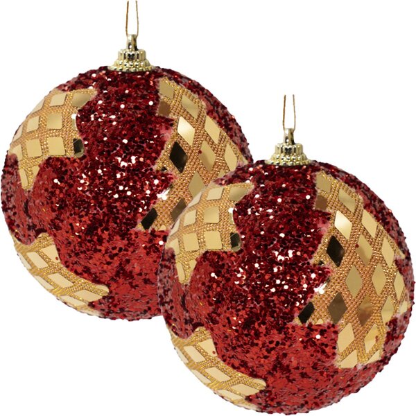 Kit 12 Bolas Natalina Estrela Árvore De Natal Artesanal 80mm