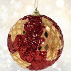 Kit 12 Bolas Natalina Estrela Árvore De Natal Artesanal 80mm