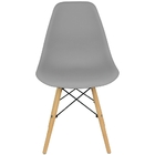 Kit 12 Cadeiras Charles Eames Eiffel Wood Design Cinza