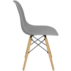 Kit 12 Cadeiras Charles Eames Eiffel Wood Design Cinza
