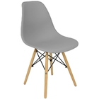 Kit 12 Cadeiras Charles Eames Eiffel Wood Design Cinza
