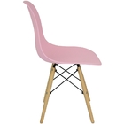 Kit 12 Cadeiras Charles Eames Eiffel Wood Design Rosa