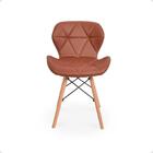 Kit 12 Cadeiras De Jantar Charles Eames Slim Wood Estofada -