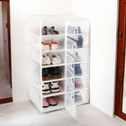 Kit 12 Caixas Organizadora De Sapatos E Objetos Empilhável