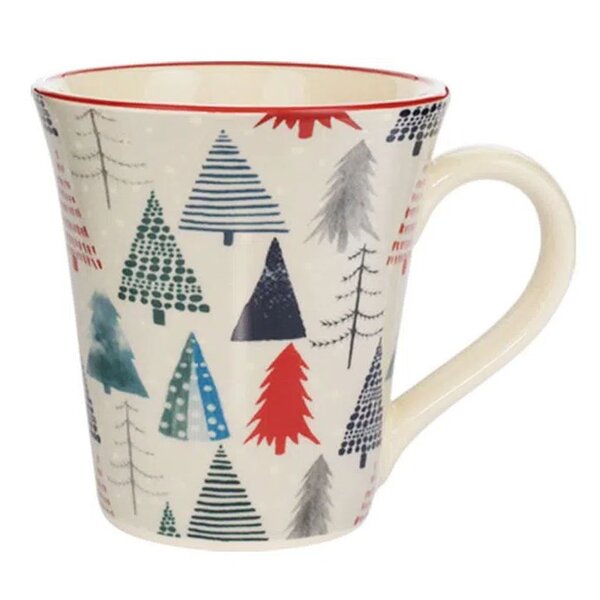 Kit 12 Canecas Pinheirinho Jolly Natal Oxford® Cerâmica 330ml