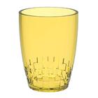 Kit 12 Copos Crippa 300ml Plástico Amarelo Água Suco Refriger