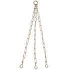 Kit 12 Correntes Tripla 74cm Aço P/ Vasos Suspensos Plantas -