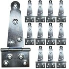 Kit 12 Dobradiças Zincada Leme Portão - 6' 152 Mm
