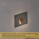 Kit 12 Embutido Led 3w Balizador Parede Quadrado Bco Quente -