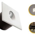 Kit 12 Embutido Led 3w Balizador Parede Quadrado Bco Quente -