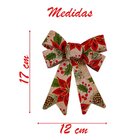 Kit 12 Enfeite Árvore Natal Laço Lacinho Vermelho 17cm