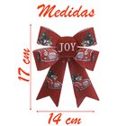 Kit 12 Enfeite Árvore Natal Laço Vermelho Decorado  17cm