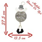 Kit 12 Enfeite Árvore Natal Pendente Natalino Tecido 37cm