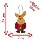 Kit 12 Enfeite Árvore Natal Pendente Papai Noel Boneco De Nev