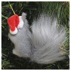 Kit 12 Enfeite Pendente Natalino Esquilo Com Gorro De Natal 1