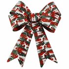 Kit 12 Enfeites Árvore Natal Laço Decorado Figuras Natalinas