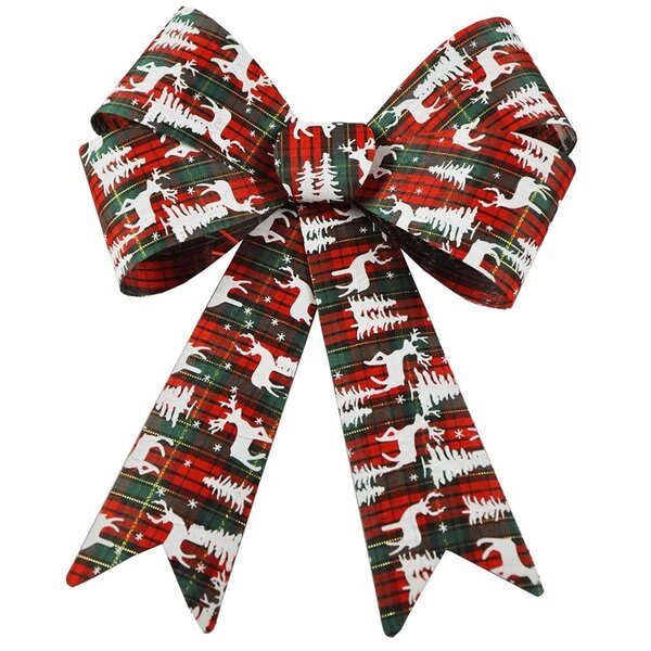 Kit 12 Enfeites Árvore Natal Laço Decorado Figuras Natalinas