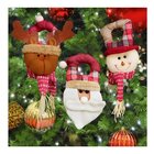 Kit 12 Enfeites De Porta Decoração Natal Feltro Pendente