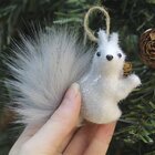 Kit 12 Enfeites Pendente Natal Esquilo Natalino 11cm