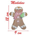 Kit 12 Enfeites Pendente Para Árvore De Natal Biscoito Ginger