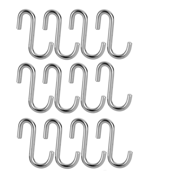 Kit 12 Ganchos Em Aço Inox Para Barras De Parede Schmitt S